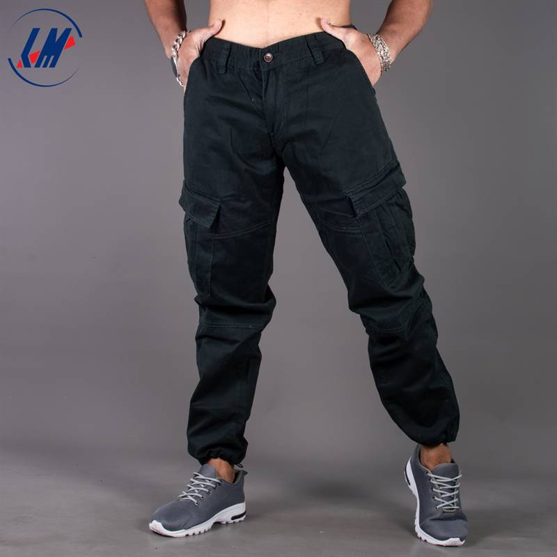 KILOMETER Casual Greenish Blue Multi Pockets Cargo Box Pant For Men KM 024A Send Gifts and
