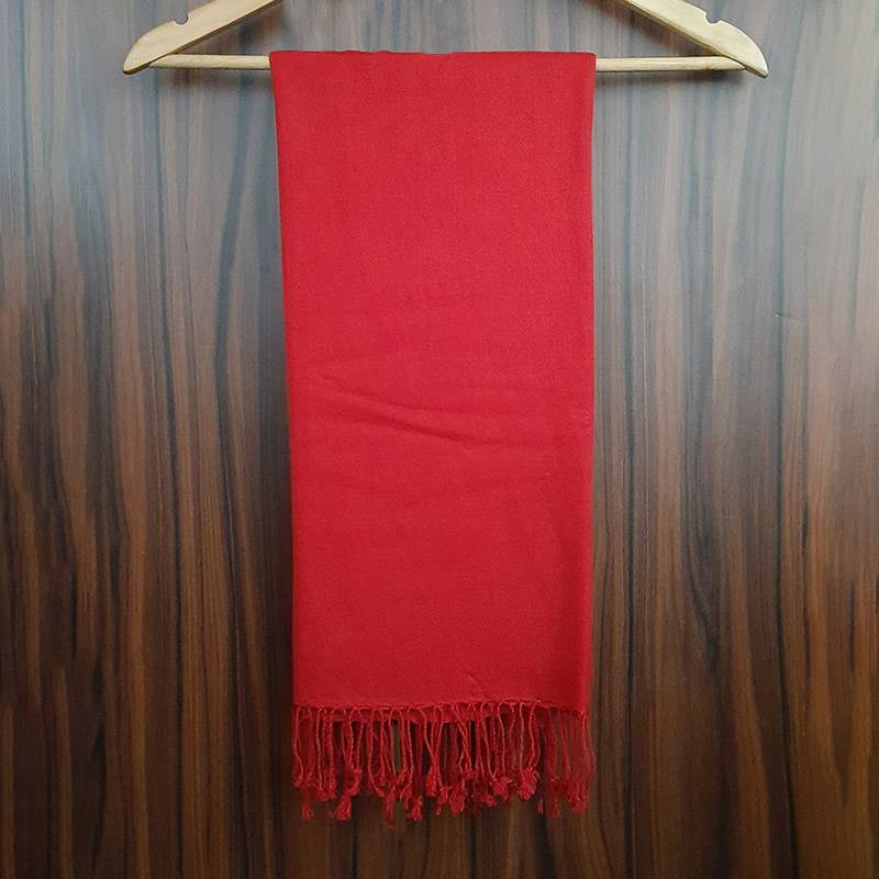 Red Twill Pashmina Shawl