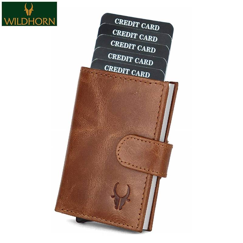 WILDHORN Men's Leather Wallet - Genuine Leather, Bi-Fold, Card Slots, Compact Design