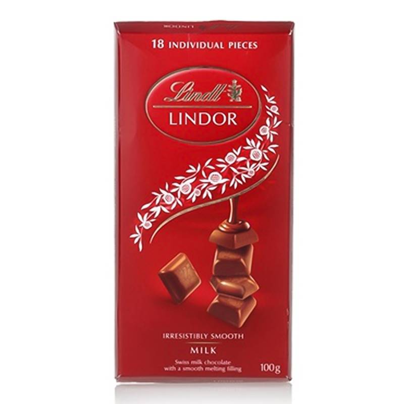 Lindt Lindor Milk Chocolate Bar (100 g) Send Gifts and Money to Nepal