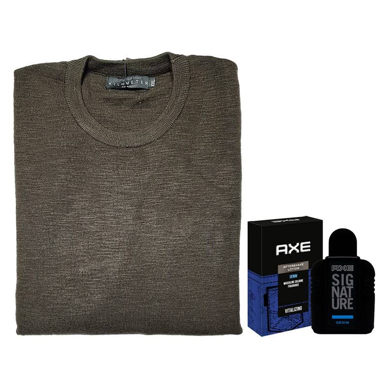 Kilometer Plain Sweater with Axe Aftershave