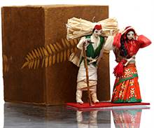 Gurung or Magar Couple (Traditional Corn Husk Dolls)