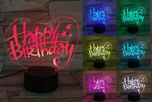 Happy Birthday 3D Light
