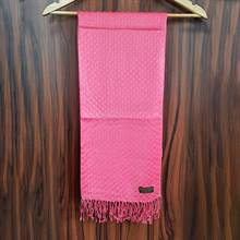 Light Pink Checkered Pashmina Shawl