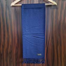 Midnight Blue Gradient Diamond Weave Pashmina Shawl