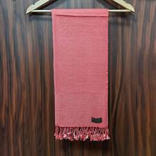 Peach Pink Gradient Diamond Weave Pashmina Shawl