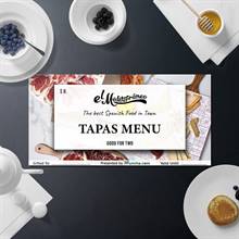 Tapas Menu (for Two) at El Mediterraneo – Special Gift Voucher