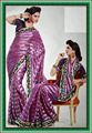 Fancy fabric georgette saree in very charming color .(geox30)