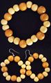 Wooden Beads Set with  Earring & Bracelet