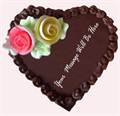 Heart Shape Chocolate Covering Cake (1 Kg) from Little Hunger Bakery (CKNPJ006)