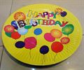 Happy Birthday Round Shape Paper  Plate (10Pcs)