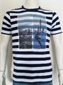 Bossini Gents Blue Stripe Printed T-Shirt (3850029)