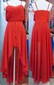 White Tara Ladies Blood Red Party Gown