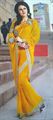 Yellow saree with butta's borders and style.(n17)