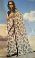 Exclusive georjet printed saree with velvet border and stone scatter.(n18)