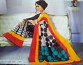 Silk printed saree with charming print for all age group.(n58)
