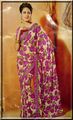 Evergreen floral print saree in georjet favorite nepali choices in pyaji color.(caln14)