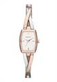 DKNY Crosswalk White Dial Silver and Rose Gold-tone Ladies Watch NY2236