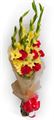 Fresh Flower (4 Yellow Gladulus And 6 Red Carnations) by FNP Flowers