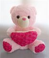 Heart  shape pink  teddy (20253)(15x12 inch)