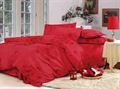 Red Authentic Korean King Size Bedsheet with Pillows