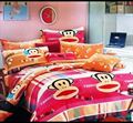 Paul Frank Orange 3D Bedsheet with Pillow Covers