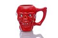 Skull Designed Red Ceramic Mug (Qty 1)