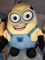 Minions Male Laughing Plush Toys Summer Style in blue pants (Large)