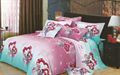 Couple With Heart design Printed Branded Non-Fadable Super King Size Bedsheets With Pillow Covers