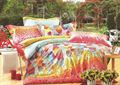 Leaf Printed Korean Authentic Pure Cotton King Size Bedsheets With Pillow Covers