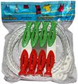 Fish Shaped Plastic Cloth Lining Clip 8 pcs Set With Rope (829-9)
