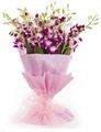 10 PURPLE ORCHID WITH NON WOVEN PACKING by FNP Flowers