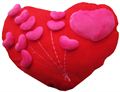 Red Big Heart with Pink Small Heart Cushion (20251) (19x13 Inc)
