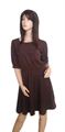 Brown Quarter Sleeve Dress (CR0415-D005)