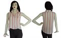 Pink Stripe White Sleeveless Shirt (CR0715-SH007)