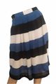 Blue, Black and White Striped Skirt (CR0715-SK040)