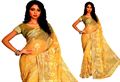 Riya Plain Georgette Saree With Thread Embroidery Work With Blouse Pieces (16SU083)
