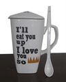 I Love You So Ceramic Mug With Spoon