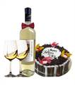 Special White Wine & Black Forest Cake Combo