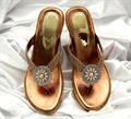 Golden Sandal with Pearl (5974)