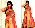 Vidhi Cotton Mixed Saree With Thread Embroidery Work With Blouse Piece (16SU100)