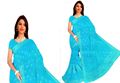 Georgette Saree With Thread Embroidery Work And Matching Blouse Piece (16SU120)