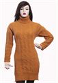 Stylish Turtleneck Long Sleeve High-Low Women's Sweater