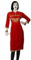 Red Embroidery cotton Kurti-40
