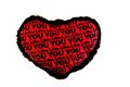 Red Love You Heart Shaped Cushion (23)