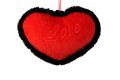 Black Bordered Red Heart Shaped Cushion (26)