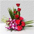 4 Roses, 4 Carnations and 4 Orchids by FNP