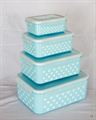 4 Pieces Rectangle Dotted Storage Box (Stb-8826)