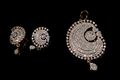 American diamond pendant and earring set 1