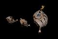 American diamond pendant and earring set 2